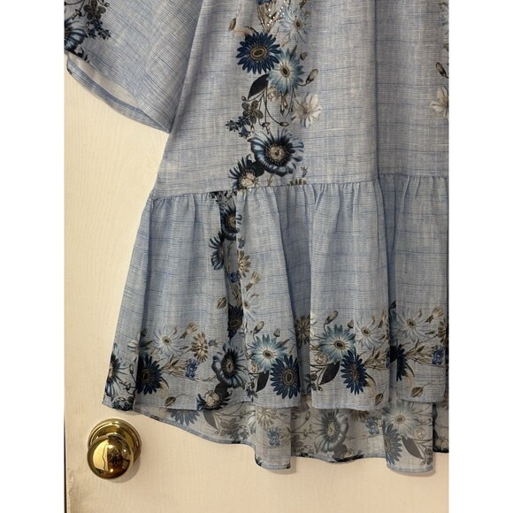 Avenue Light Blue Womens Shirt Skirt 18/20 Pre-Owned - Picture 8 of 16